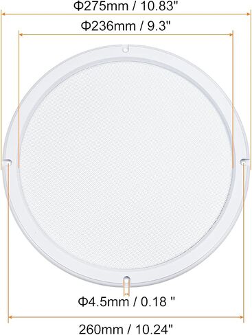 MECCANIXITY Speaker Grill Cover 10" White Mesh Subwoofer Grill Horn Guard Protector with Screws for Home Audio DIY White Frame 2 Pack in Saudi Arabia