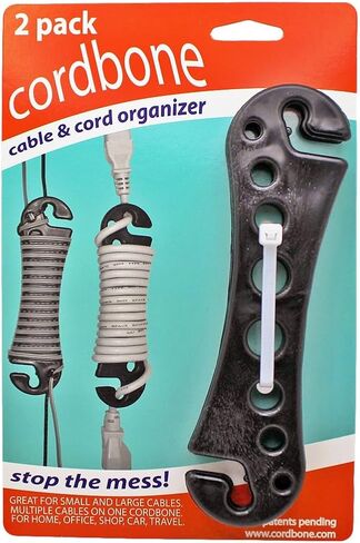 Cord Bone Cord/Cable Management Kit - Effortless Cable Management - Perfect for Home, Office, Gaming, Travel, Compact, Compatible with all Types of Cables Including Computer Cords,Phone Chargers in Saudi Arabia