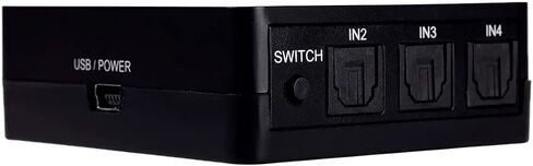 Monoprice Blackbird Toslink S/PDIF 4x1 Switch with IR Remote Control, USB Powered, 4 Input 1 Output, Such as Television, Amplifier in Saudi Arabia