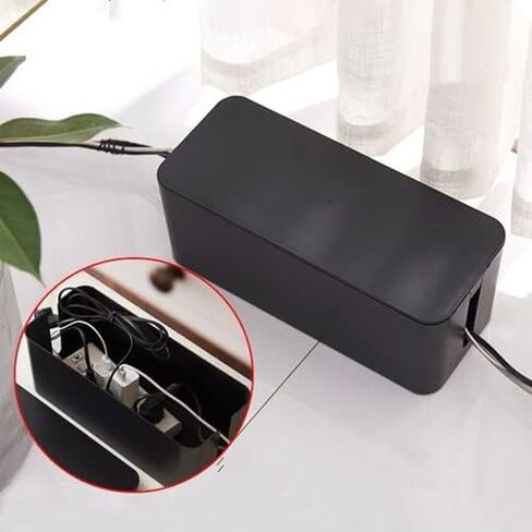 مجموعة Suwimut مكونة من 3 صناديق لإدارة الكابلات، صندوق منظم لأسلاك تخزين كبيرة وغطاء للمكتب والتلفزيون والكمبيوتر وجهاز التوجيه ومحور USB لحماية وإخفاء شريط الطاقة، وواقي التيار الزائد، والأسلاك in Kuwait