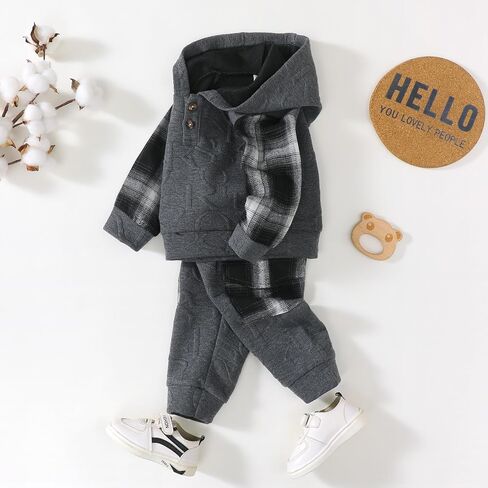 SUNNY PIGGY Baby Boy Clothes Toddler Boy Dinosaur Outfit 6 12 18 24 Months 2 3T Infant Clothing Hoodie Sweatersuit Pant Set in Saudi Arabia