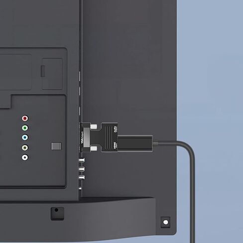 محول VGA أسود، محول صندوق فك التشفير للكمبيوتر المحمول لشاشة الكمبيوتر المحمول، جهاز عرض HDTV، محول VGA إلى محول محول للشاشة، محولات كابل الكمبيوتر بدقة 1920x1080 (ZS481) in Kuwait