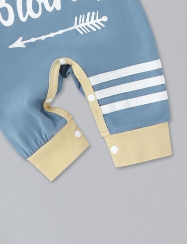 Newborn Baby Boy Clothes Letter Print Romper Coming Home Outfit Boy Bodysuit with Hat 2PCS Baby Jumpsuit in Saudi Arabia