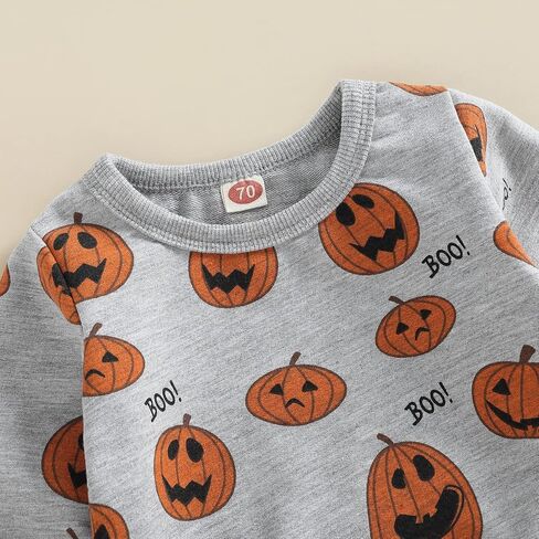 Baby Boy Girl My First Halloween Outfit Pumpkin Sweatshirt Top+Drawstring Long Pants Newborn Halloween 2Pcs Clothes in Saudi Arabia