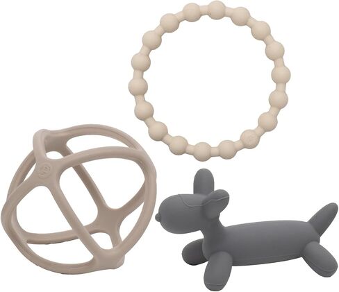 WeeSprout Handheld Teether Set (Bright Green, Purple & Blue) in Saudi Arabia