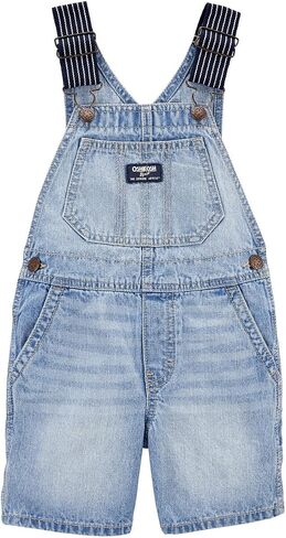 Oshkosh B'gosh Baby & Toddler Boys' Denim Shortalls with Adjustable Shoulder Straps & Pockets (6M-5T) (24 Months) in Saudi Arabia