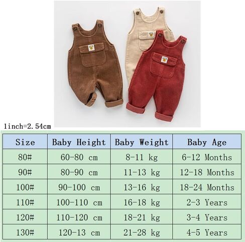 Baby Boy Girl Suspender Overalls Infant Toddler Corduroy Straps Outfits Pants Romper Jumpsuit with pockets in Saudi Arabia