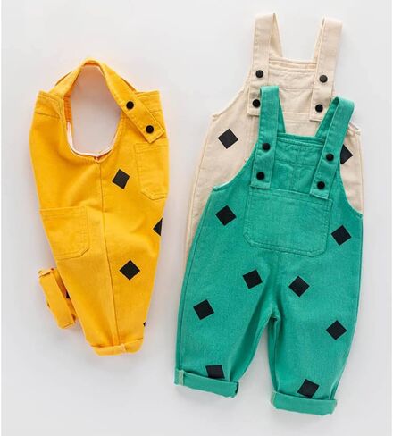 Baby Boy Girl Suspender Overalls Infant Toddler Corduroy Straps Outfits Pants Romper Jumpsuit with pockets in Saudi Arabia