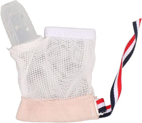 Silicone Toddler Baby Finger Guard with Breathable Mesh Wrist Band and Round Massage Bumps, Thumb Sucking Stop for Kids, Effective Thumb Sucking Glove Treatment Kit in Saudi Arabia