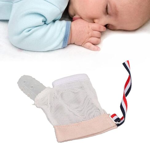 Silicone Toddler Baby Finger Guard with Breathable Mesh Wrist Band and Round Massage Bumps, Thumb Sucking Stop for Kids, Effective Thumb Sucking Glove Treatment Kit in Saudi Arabia