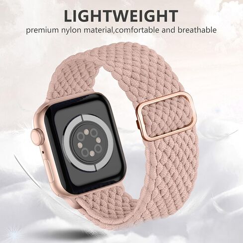 3 Pack Braided Stretchy Solo Loop Compatible for Apple Watch Bands 38mm 40mm 41mm 42mm 44mm 45mm 49mm for Women Men, Nylon Elastic Strap Wristbands for iWatch Series 9 8 7 6 5 4 3 2 1 SE Ultra/Ultra2 in Kuwait