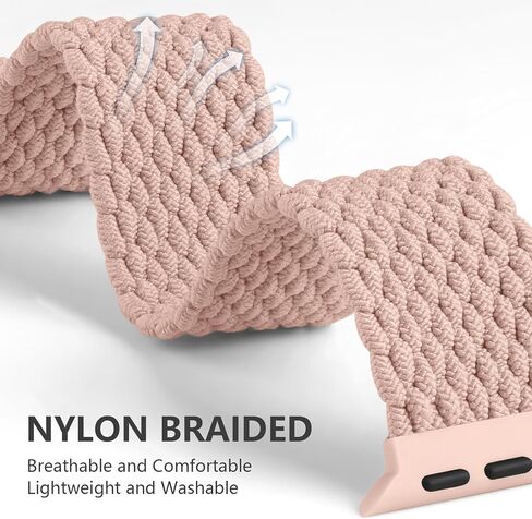 3 Pack Braided Stretchy Solo Loop Compatible for Apple Watch Bands 38mm 40mm 41mm 42mm 44mm 45mm 49mm for Women Men, Nylon Elastic Strap Wristbands for iWatch Series 9 8 7 6 5 4 3 2 1 SE Ultra/Ultra2 in Saudi Arabia