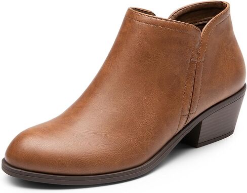 DREAM PAIRS Women's Ankle Boots Low Chunky Heels Short Fall Booties in Saudi Arabia