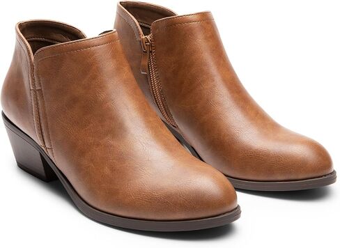 DREAM PAIRS Women's Ankle Boots Low Chunky Heels Short Fall Booties in Saudi Arabia