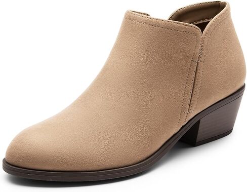 DREAM PAIRS Women's Ankle Boots Low Chunky Heels Short Fall Booties in Saudi Arabia
