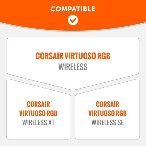 WC BandZ Virtuoso V2 - غطاء رأس من السيليكون لسماعات Corsair Virtuoso من Wicked Cushions | يمكن غسله في الغسالة، لا مزيد من الجلد المتقشر | لـ Virtuoso Wireless وXT وSE | أسود in Kuwait