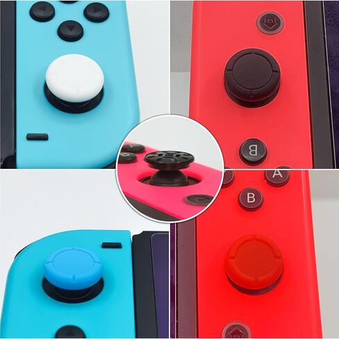 مجموعة مقابض الإبهام FPS لجهاز Nintendo Switch/OLED/Lite، لأغطية عصا التحكم Nintendo Switch، أغطية عصا التناظرية من السيليكون لـ Switch Joycon، حلقات مساعدة الحركة، أغطية قبضة الإبهام (32 قطعة) ns24 in Kuwait