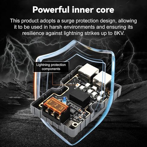حاقن PoE متوافق مع Starlink - حاقن GigE POE بقدرة 150 وات سلبي مع حماية من زيادة التيار مع شبكة عالية السرعة، مصمم لـ Dishy V2 pinout 48-57V / 3A 10/100/1000 متوافق مع Starlink in Kuwait