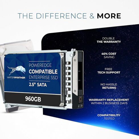 محرك أقراص SSD سعة 7.68 تيرابايت بسرعة 6 جيجابت/ثانية مقاس 2.5 بوصة لخوادم Dell PowerEdge | محرك أقراص Enterprise في علبة سعة 14 جيجا بايت in Kuwait