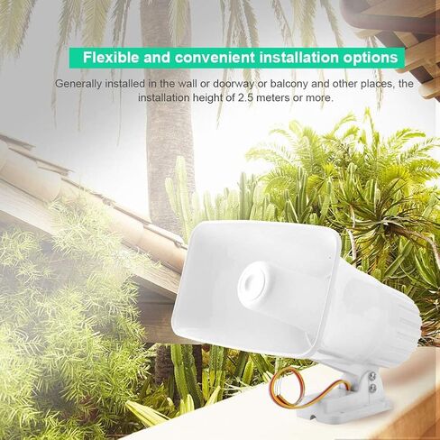 Horn Siren,ASHATA 150 dB DC 12V Dual Tone Wired Horn Siren Burglar Alarm System,Warning Althorn Speaker for Home Security in Saudi Arabia