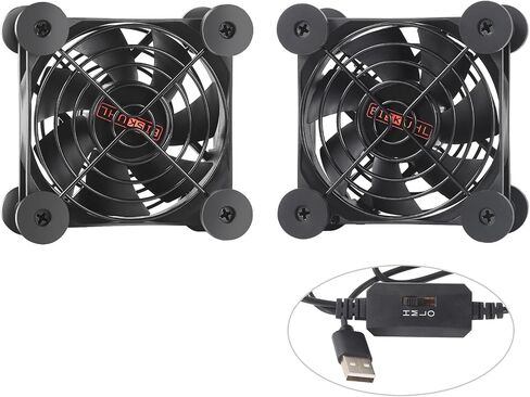 DC EISKUHL U01,Silent 80mm USB Fan,3 Adjustable Wind speeds for Receiver DVR Playstation Xbox Computer Cabinet Cooling in Saudi Arabia