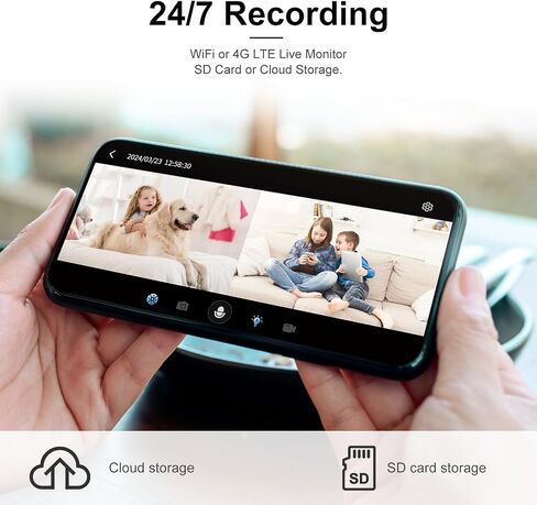 Indoor Dual Lens Smart Security Camera with PTZ, 4MP, WiFi, Motion Detection, HumanTracking, 2-Way Audio, IR Night Vision, Cloud and SD Card Storage for Baby, Pet, Home in Saudi Arabia