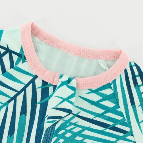 Baby Boy Girl Cotton Short Sleeve Zipper Rompers Infant 2-way Zippers Comfy Summer Jumpsuit Pajamas in Saudi Arabia