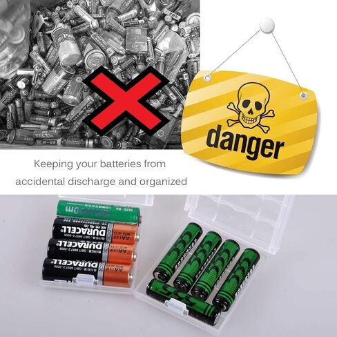 Battery Organizers AA/AAA Battery Containers Holders Compact Portable Storage Cases Insulative Plastic Clear Protective Battery Cases for Travelling/Home/Office/School/Garage(15 PCS) in Saudi Arabia
