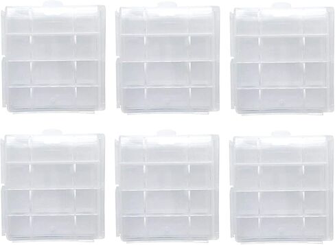 Battery Organizers AA/AAA Battery Containers Holders Compact Portable Storage Cases Insulative Plastic Clear Protective Battery Cases for Travelling/Home/Office/School/Garage(15 PCS) in Saudi Arabia