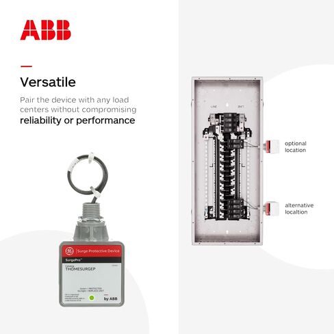 THOMESURGEP by ABB • SurgePro™ Surge Protective Device • Externally Mounted Wired Residential SPD for Retail and Home • Type 1 SPD • Safe, Reliable, and Functional in Saudi Arabia