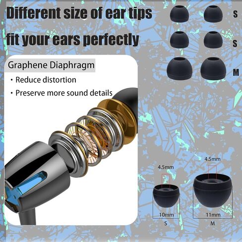 2 Packs of Earbuds Set with Case for Kids for School, Wired Headphones with Case and Small Size Ear Tips, Ear Buds with Cute Case, Earphones for Phone and PC Laptop (Abstracts) in Saudi Arabia