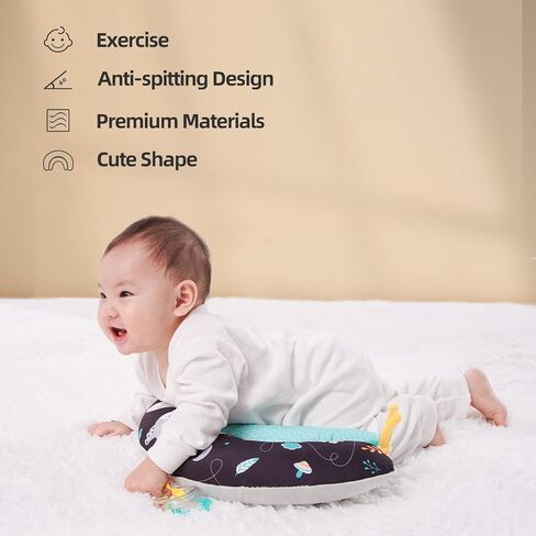 Koty 2 in 1 Tummy-Time Soft Baby Developmental Pillow, Indoor Early Development Sensory Activity Centers, Play Mat Toys for Babies, Newborns & Infants Gift for 0 3 6 Months(Fox) in Kuwait