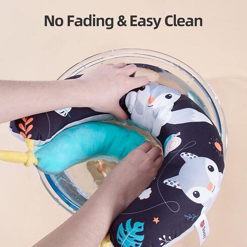 Koty 2 in 1 Tummy-Time Soft Baby Developmental Pillow, Indoor Early Development Sensory Activity Centers, Play Mat Toys for Babies, Newborns & Infants Gift for 0 3 6 Months(Fox) in Kuwait