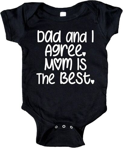 Dad and I Agree Mom is The Best Baby Bodysuit Infant Toddler Baby Clothes Creeper in Saudi Arabia