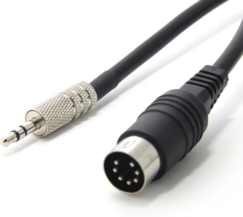 Ancable 3ft 7-Pin Din Male to 3.5mm (1/8in) كابل صوت بديل ستيريو ذكر متوافق مع iPod/iPad/iPhone/MP3/PC/TV/Android إلى Bang & Olufsen B&O، Naim، Quad.Stereo Systems in Kuwait