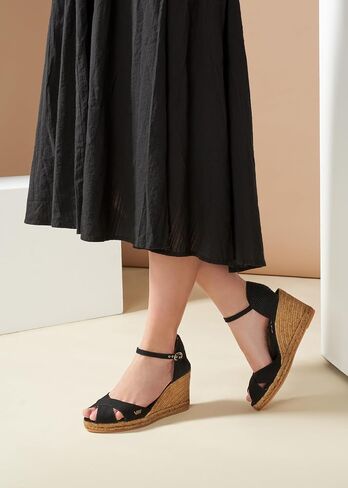 VISCATA Aiguablava Canvas Wedges with Ankle Strap in Saudi Arabia