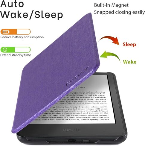 حافظة CoBak لجميع إصدارات Kindle 11th Generation 2022 الجديدة فقط - غطاء ذكي من جلد البولي يوريثان فائق النحافة مع خاصية النوم والاستيقاظ التلقائي، حافظة حماية ممتازة لجهاز Kindle 2022 in Saudi Arabia
