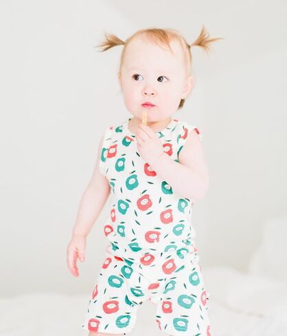 Babysoy Organic Pattern Print Tank Romper Shortall in Saudi Arabia