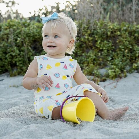 Babysoy Organic Pattern Print Tank Romper Shortall in Saudi Arabia