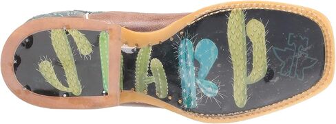 حذاء Tin Haul للسيدات من أحذية رعاة البقر الغربية، تركواز/أسمر مصفر، 6 in Kuwait