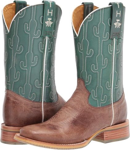 حذاء Tin Haul للسيدات من أحذية رعاة البقر الغربية، تركواز/أسمر مصفر، 6 in Kuwait