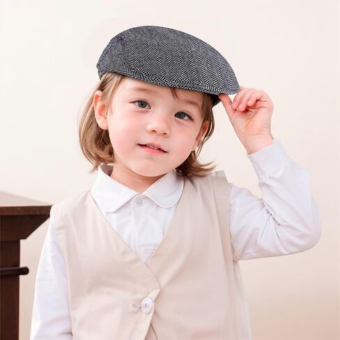 Toddler Boys Vintage Newsboy Cap Kids Tweed Ivy Drivers Flat Cap Infant Beret Hat in Saudi Arabia