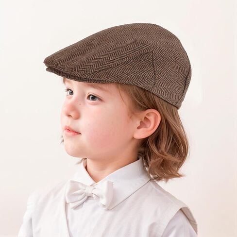 Toddler Boys Vintage Newsboy Cap Kids Tweed Ivy Drivers Flat Cap Infant Beret Hat in Saudi Arabia