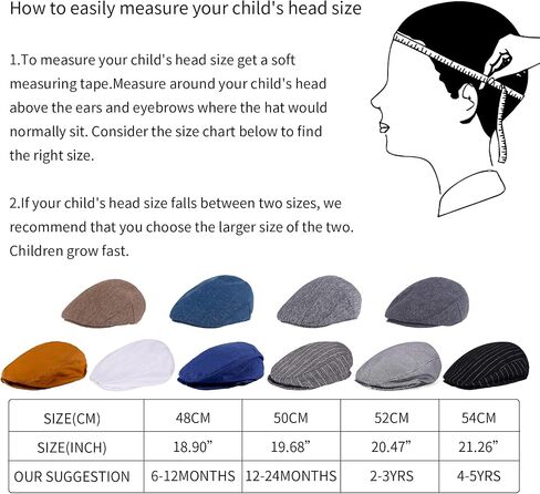 Toddler Boys Vintage Newsboy Cap Kids Tweed Ivy Drivers Flat Cap Infant Beret Hat in Saudi Arabia