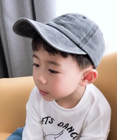 Toddler Cotton Baseball Caps Distressed-Washed Baseball Hats Baby-Boys Sun Protection Hats for 2-8T in Saudi Arabia