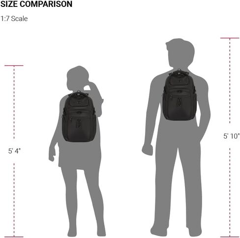 SwissGear Endure Laptop Backpack, Black, 18"x13"x8" in Saudi Arabia