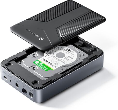 وحدة تخزين Yottamaster 1 Bay NAS لـ 2.5 بوصة SATA HDD/SSD، وحدة المعالجة المركزية رباعية النواة، منفذ 1 جيجا بايت، ذاكرة وصول عشوائي 1 جيجا DDR4، جهاز تخزين متصل بالشبكة للتخزين السحابي المنزلي والشخصي [بدون أقراص] - DM1 in Saudi Arabia