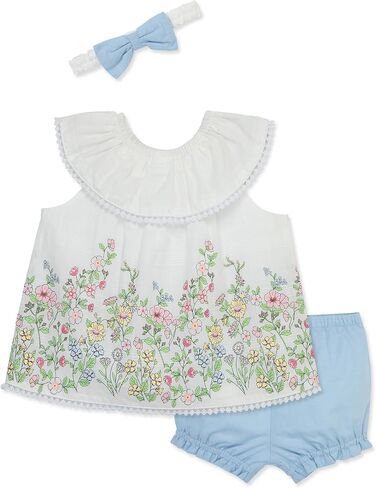 Little Me Clothes for Baby Girls' Woven Sunsuit and Headband Set, 3-12 Months in Saudi Arabia