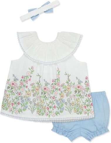 Little Me Clothes for Baby Girls' Woven Sunsuit and Headband Set, 3-12 Months in Saudi Arabia
