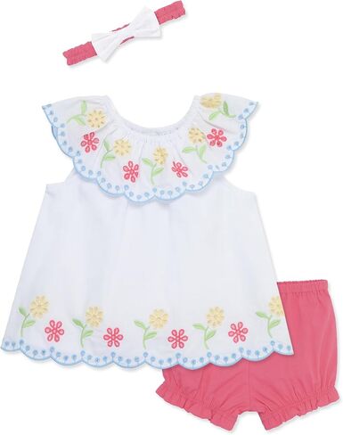 Little Me Clothes for Baby Girls' Woven Sunsuit and Headband Set, 3-12 Months in Saudi Arabia